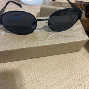 Oval Black Sunglasses